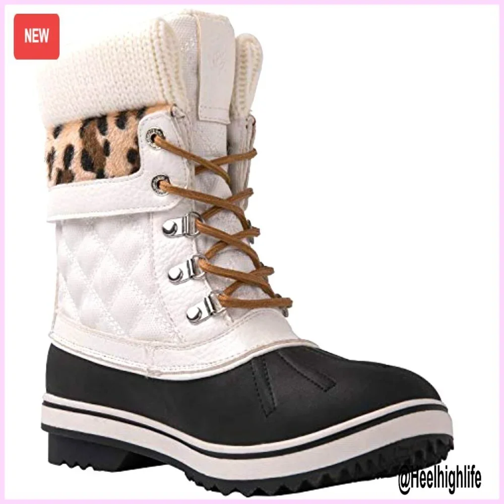 Waterproof Winter Snow Boots Women's Thermolite Insulation -15F Slip Resistant